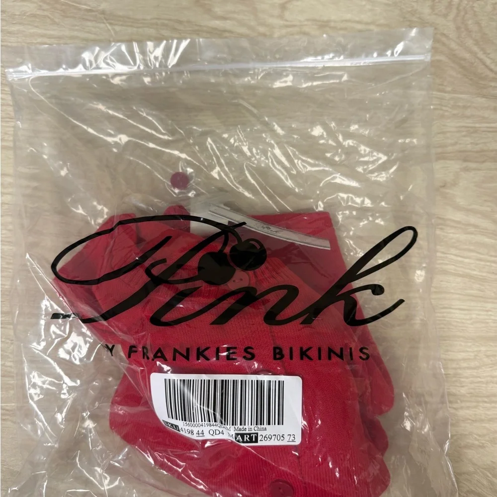 Pink x Frankie’s Bikinis Red Sweater - M - Picture 4 of 5